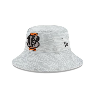 Black Cincinnati Bengals Hat - New Era NFL Official NFL Training Stretch Bucket Hat USA4963021